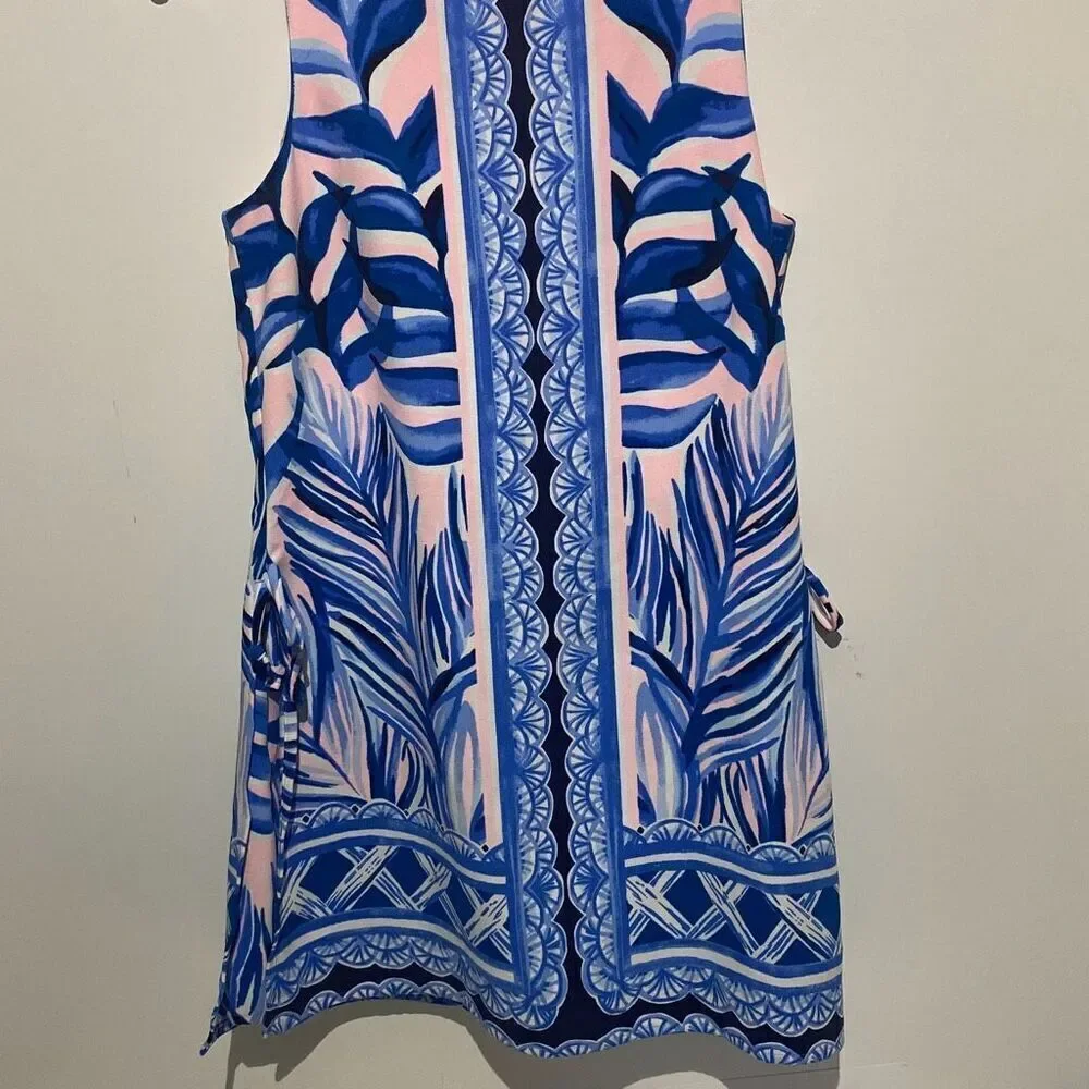 Lilly Pulitzer Women's Blue Pink Donna Heat Wave Tropics Sleeveless Dress‎ Sz 00